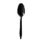 Boardwalk Mediumweight Polypropylene Cutlery, Teaspoon, Black, 1000PK BWKSPOONBLPP - alternate 1